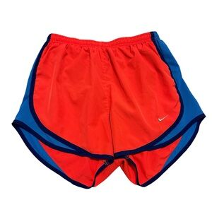 Nike Orange and Blue Running Shorts